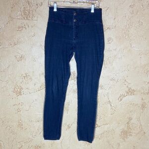High-Waisted Dark Blue Women's Jeans